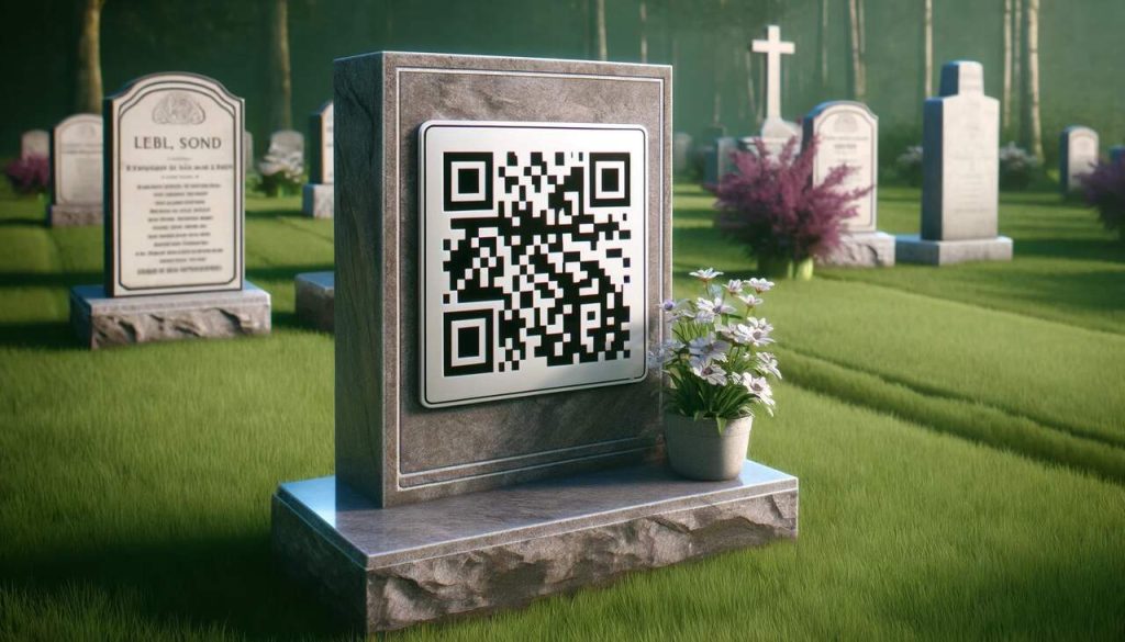 سنگ قبر دیجیتال با کد QR